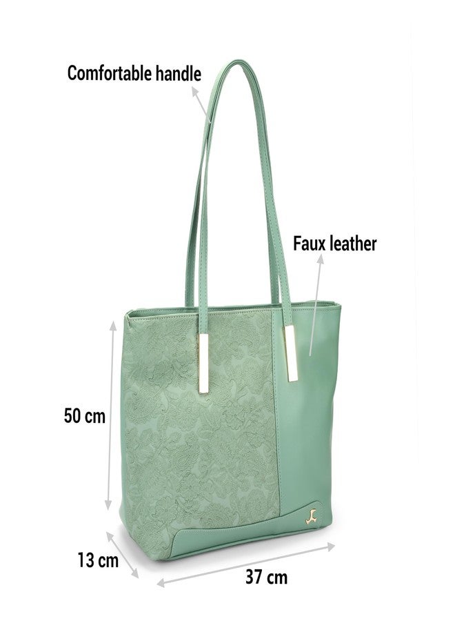Mochi Women's Green Elegant Shoulder Bag with Buckle Strap(66-7731) - Image 3